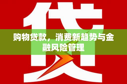 镜湖购物贷款，消费新趋势与金融风险管理