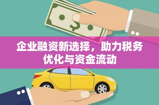 镜湖企业融资新选择，助力税务优化与资金流动