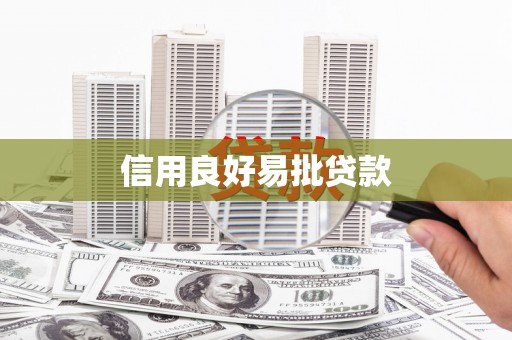 镜湖信用良好易批贷款