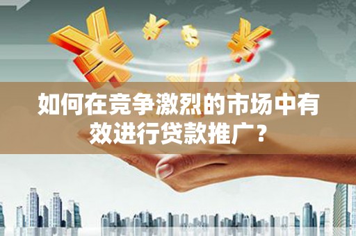 镜湖如何在竞争激烈的市场中有效进行贷款推广？