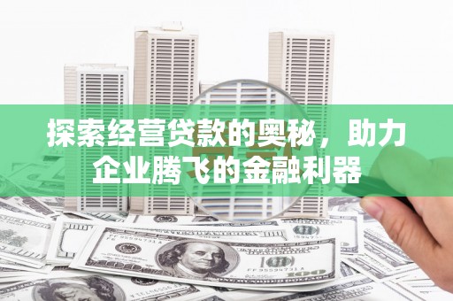 镜湖探索经营贷款的奥秘，助力企业腾飞的金融利器