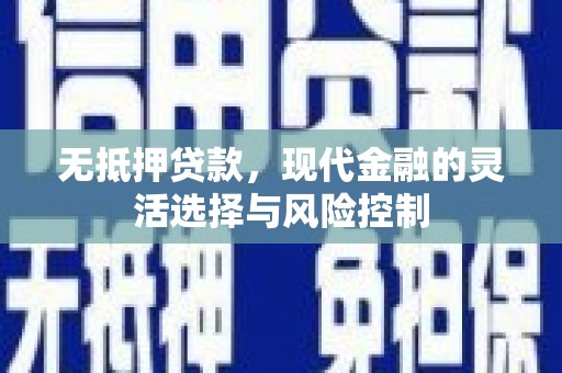 镜湖无抵押贷款，现代金融的灵活选择与风险控制