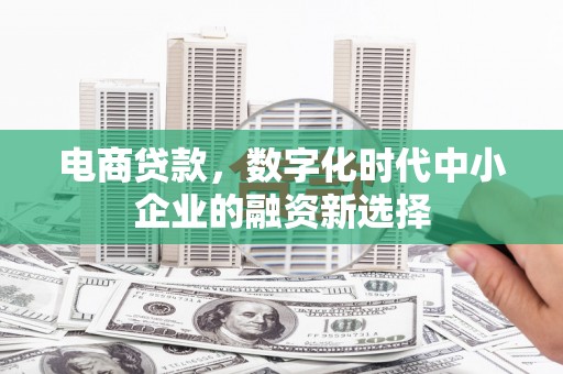 镜湖电商贷款，数字化时代中小企业的融资新选择