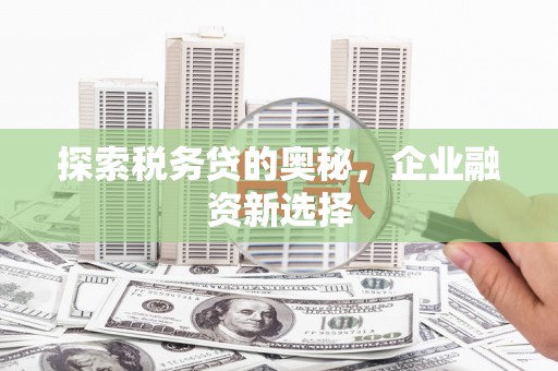 镜湖探索税务贷的奥秘，企业融资新选择