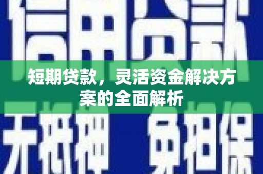 镜湖短期贷款，灵活资金解决方案的全面解析