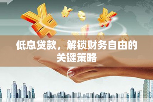 镜湖低息贷款，解锁财务自由的关键策略