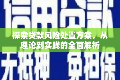 镜湖探索贷款风险处置方案，从理论到实践的全面解析
