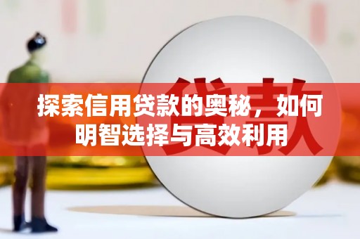 镜湖探索信用贷款的奥秘，如何明智选择与高效利用