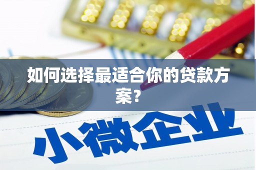 镜湖如何选择最适合你的贷款方案？