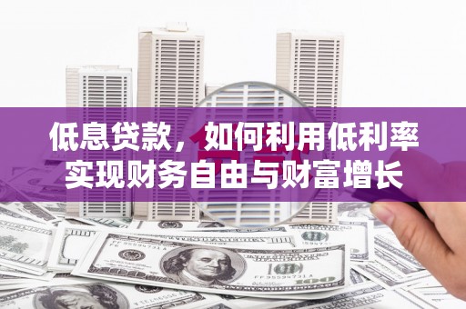 镜湖低息贷款，如何利用低利率实现财务自由与财富增长